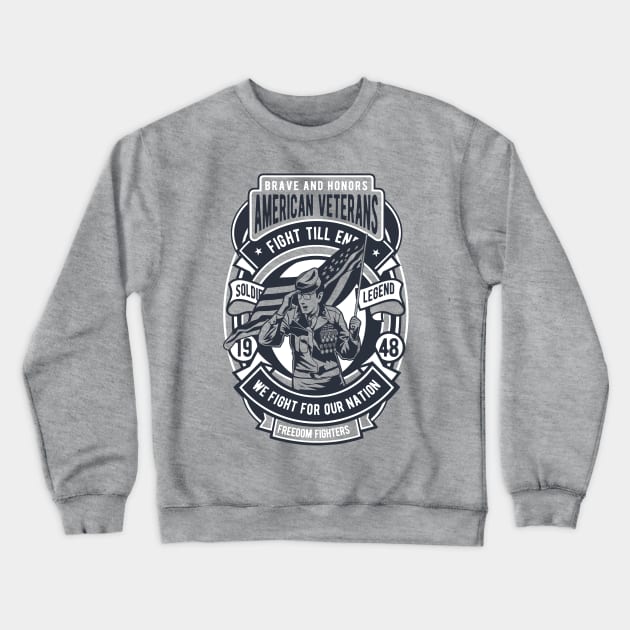 American Veterans Crewneck Sweatshirt by Genuine Vintage